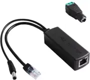 Gigabit Poe Splitter, 48V to 12V Ethernet Adapter,Ieee 802.3Af Compliant 10/100/