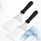 2 Pcs Spatula Set Kitchen Pizza Peel Stainless Spatulas