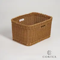 在飛比找蝦皮商城優惠-CORTEX 收納籃 仿藤籃 寬方型W38 卡其色