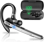 Wireless Noise-Canceling Bluetooth Headset with Charging Case and Adjustable Fit, 30H Playtime, Adjustable Fit, Bluetooth 5.3, for iPhone & Android
