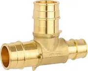 (Pack of 5) EFIELD Pex A Expansion Brass Fitting 1"x 3/4"x 1" Reducing Tee ONLY For Pex-A Tubing Connection, ASTMF1960