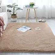 Carpet Area Rug Warm Soft Faux Luxury Rug Plush Rugs High Pile Rug Handmade Decoration Rugs Baby Care Crawling Carpet，camel-color32inchx63inch