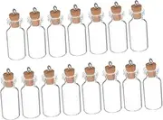 MAGICLULU 15pcs Mini Decorative Glass Bottles with Cork Stoppers Tiny Vials for DIY Crafts Wishing Jars Jewelry Pendants Wedding Party Favors Home Decorations