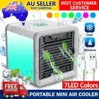 Air Cooler Fan Mini Portable Conditioner Humidifier Bedroom Desk USB LED Gift