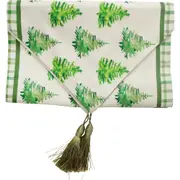 LVD Linen Pine Trees Table Runner Home/Kitchen Christmas Decor 33x180cm