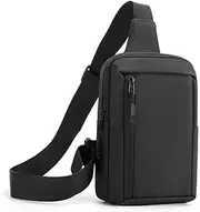 [FACAICAI] Crossbody Bag,Cross Body Fanny Packs for Men Women Trendy,Black Small Sling Bag Phone Chest Bag for Workout Running (Black)