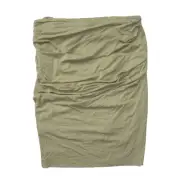 NWT MM. Lafleur Soho Pencil in Dune Grass Ruched Stretch Jersey Pull-on Skirt +2