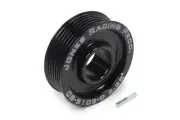 Jones CS-5102-D 6-Rib Crankshaft Pulley 1/8"Key 1-1/8" Mandrel 3.25" D Black