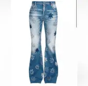 Dsquared2 Bob Patchwork Flared Jeans new with tags