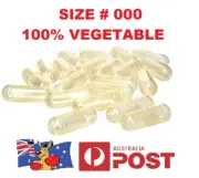 Size 000 Empty Vegetable Capsules Medicine Pill Vitamins separate pill & fill