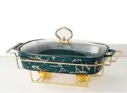 Ceramics Chafing Dish Chafer Buffet Server Warming Tray Food Buffets Food Warmer for Parties Buffet Set Chaffing Dishes,for Wedding,Parties,Banquet,Catering Events