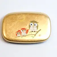 在飛比找蝦皮商城優惠-日本 金箔漆器 可愛 貓頭鷹 手鏡（小判）