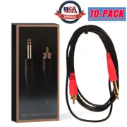 10pcs Silicone Tattoo Power Supply RCA Cord for Tattoo Machine 1.8M Long Red