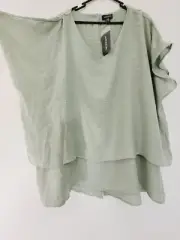 Autograph Plus Size 20 Green Layered Top Blouse Shirt New RRP $84.99