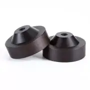2pcs HIFI Audio Amp Speaker Spike Isolation Stand Feet Ebony Wood Base Pads