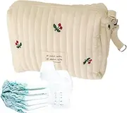 Travel Bag for Stroller - Stroller Traveling Bag | Scientific Partition Design Zipper Storage Pouch for Diapering Bottles Wipes Key Cleaning Supplies Travel