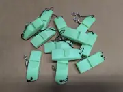 Safety Emergency Whistle Keychain 3D Printed GITD Green