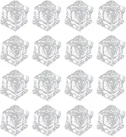 Toddmomy 200 Pcs Clear Fake Ice Cubes Acrylic Decorative Ice Cubes Artificial Square Crystal Ice Cubes Display for Home Kitchen Decoration Wedding Centerpiece Vase Fillers Photography Props