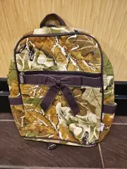 Belvah Quilted Backpack Book Bag "Monogrammable" Camo 2716 STYLE NWT