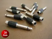 20 x RCA Female to 1/4" (6.35mm) Mono Plug Audio Jack Connector Adaptor Adapter