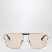 [Balenciaga] Tag 2.0 Navigator light brown sunglasses One size Brown