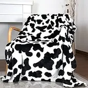 Cow Print Blanket Soft Warm Plush Cow Blankets and Throws Lightweight Fleece Throw Blankets with Cow Print Couch Bedroom Living Room Camping Travel Blanket 50x60 inch Perfect Cow Gift Kids Adults