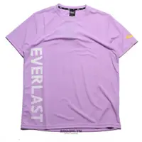 在飛比找蝦皮商城優惠-EVERLAST 短T 紫白 側邊LOGO 吸排 短袖 休閒