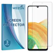 [3 Pack] Samsung Galaxy A33 5G Premium Clear Edge-to-Edge Full Coverage Hydrogel Screen Protector Film by MEZON (Galaxy A33 5G, Hydrogel)