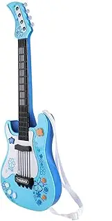 Bass Guitar Toy, Multifunctional Portable Guitar Toy 4 Playing Modes Musical Instrumen for Home for Birthday Kids Children(blue)