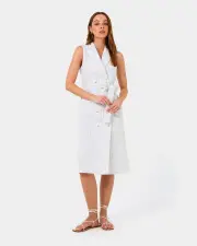 Ria Stripe Cotton Blend Dress