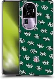 Head Case Designs Officially Licensed NFL Patterns New York Jets Artwork Soft Gel Case Compatible with Oppo Reno10 Pro+