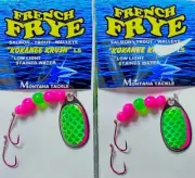 Kokanee Spinners (2): uv "GREEN BUBBLEGUM"