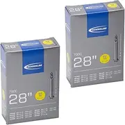 Schwalbe 700 x 18-28c Road Bike Inner Tubes, Bike Tube - Presta 60mm Long Valve (Pair)