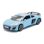 Catzon 1:32 R8V10 Alloy Car Model with Pull-Back Functionality and Sound Light Effects-Blue