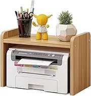 Printer Shelf Wood Printer Stand Printer Copier Storage Shelf Simple Desk Office Printer Rack Student Small for Office Desktop Organizer Printer Files