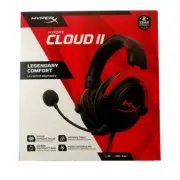 HyperX Cloud II Wired Gaming Headset for PC PS5 PS4 Xbox Series X Red -Brand NEW