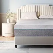 14 Inch King Memory Foam Mattress, Fiberglass Free Mattress Bed in a Box, Gel Mattress Medium Firm Mattress, Back Pain Relief Mattress Made in USA, CertiPUR-US Certified, 76”x80”x14”, White