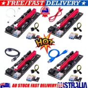 1/6 VER009S PCI-E Riser Card PCIe 1x to 16x USB 3.0 Data Cable Bitcoin Mining AU
