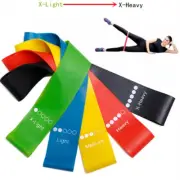 5Pcs Set Elastic Yoga Resistance Rubber Bands For Home, Gym Fitness Exercise