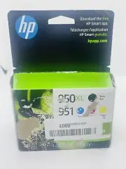 HP 950XL/951 Combo Pack Ink Cartridges Black/Cyan/Magenta/Yellow 4pack 6/26