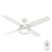 Hunter 52" Dempsey Outdoor Ceiling Fan w/ LED Light Modern Casual Remote Control