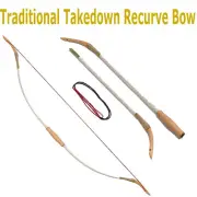 20-40lbs Traditional Takedown Recurve Bow 53.5" Archery Bow for Hunting Target