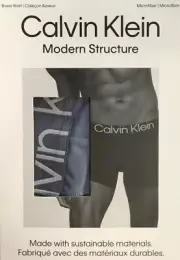 Calvin Klein Men's Modern Structure Microfiber Boxer Brief, Gray, Size Large