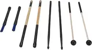 POENVFPO Maple Drumsticks, Wire Brushes Set with Rubber Handle, for Drumstick Mallet Brush Percussion Instrument Accessories
