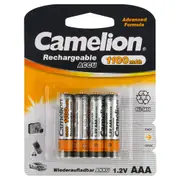 4pc Camelion Ni-MH AAA 1.2V Battery 1100mAh Rechargeable HR03 Micro Batteries