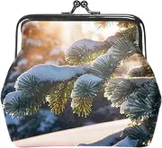 [CWAGFEQZ] Wallet Women,Coin Purse,Change Purse,Coin Purse Pouch,Nature Winter Snow Trees Sunlight
