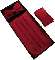[WOFASHPURET] Bow Tie for Men Mens Belt Fashion Belt Mens Handkerchiefs Cummerbund for Party Bow Ties for Men Pretied Dress Suits for Men Cummerbund Men Mens Party Costume Polyester