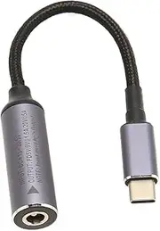 USB C to DC 5.5x2.5mm Power Jack Extension Charge Cable, 100W DC Female Input Nylon Type C to DC5525 Cable for Tablet Phone PC 6.8in Long