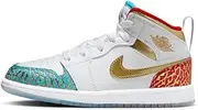 [Nike] Air Jordan 1 Mid PS UNC to Chicago Preschool Little Kids FB2210 100 - Size 3y
