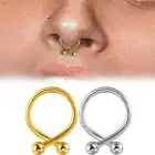 1PCS Surgical Stainless Steel 16G 8mm Segment Nose Rings Cartilage Clicker Hoop
